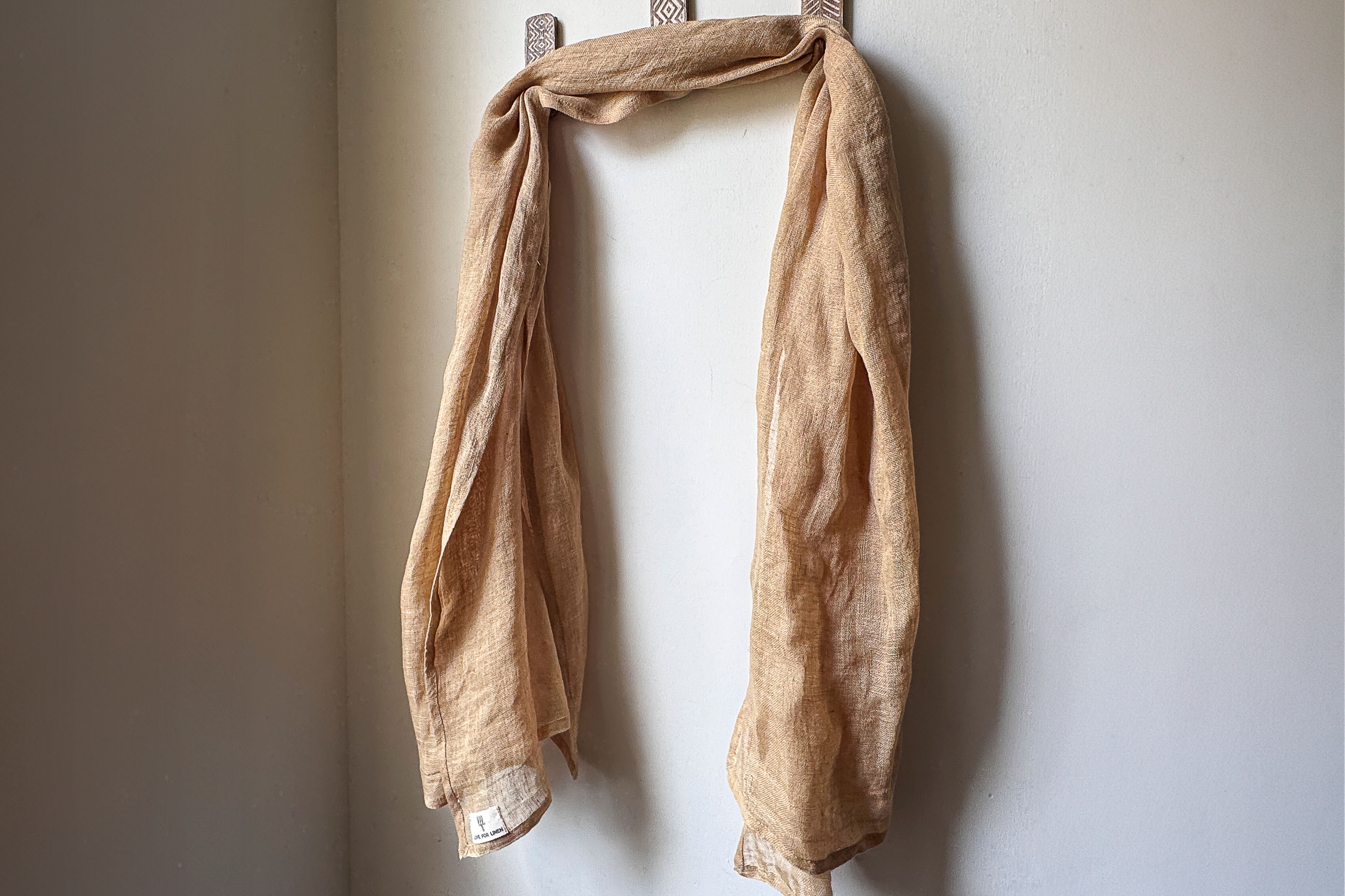 Thar Brown Linen Scarf